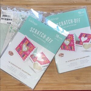 Scratch-Off Valentines Cards - Pink and White